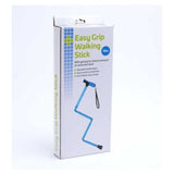 Crest Easy Grip Folding Walking Stick with Gel Handle Blue