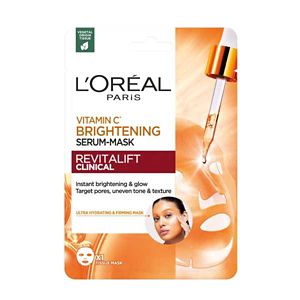 L'Oréal Paris Vitamin C Sheet Mask 26g, imported from the UK