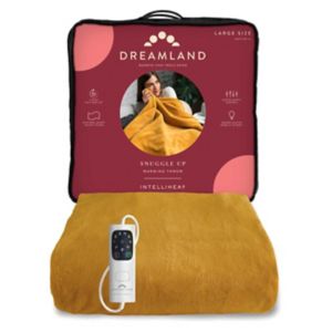 Dreamland Warming Throw Mustard 160x120cm - British product