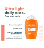 Avène Ultra Fluid Invisible Sunscreen 50ml - British product