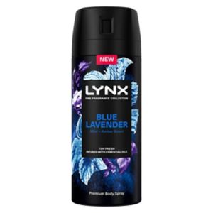 Lynx Blue Lavender deodorant body spray 150ml, imported from the UK