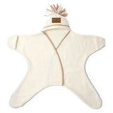 Clair de Lune Star Fleece Baby Wrap Blanket Cream