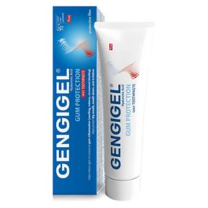Gengigel gum protection toothpaste tube, UK version