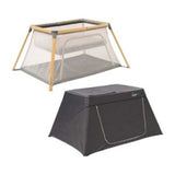 Tutti Bambini Cozee Go 3-in-1 Travel Cot and Playpen Bundle Scandinavian Walnut Ecru