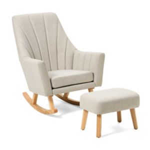 Tutti Bambini Jonah Rocking Chair Foot Stool Pebble (British brand)