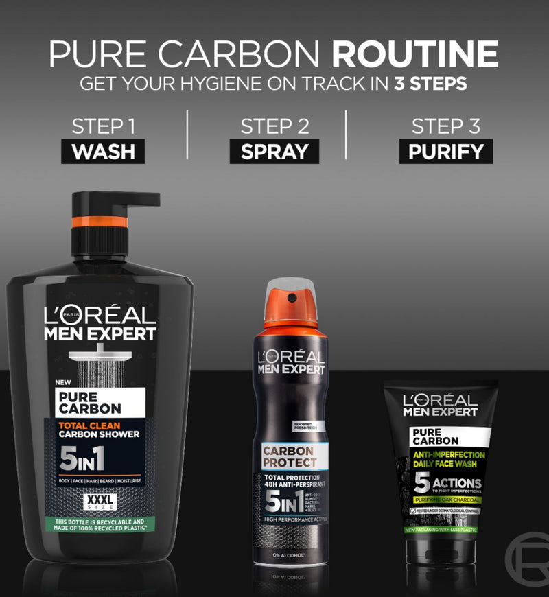 L'Oréal Men Expert Pure Carbon 5-in-1 Shower Gel 1L, UK version