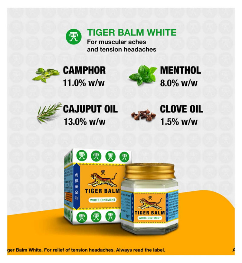 Tiger Balm Red and White Ointment 19g bundle (British brand)