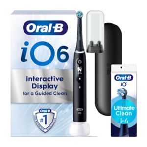 Oral-B iO6 Electric Toothbrush with 4 Replacement Heads, imported from the UK