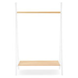 CuddleCo Nola Clothes Rail White Natural Nursery Storage Rack