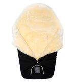 Naturally Sheepskins Merino Sheepskin Footmuff Black, imported from the UK