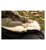 Naturally Sheepskins Merino Sheepskin Footmuff Black, imported from the UK