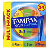 Tampax Pearl Compak multi-absorbency tampons 24 pack (British brand)
