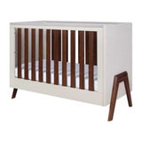 Tutti Bambini Fuori Mini Cot Bed Warm Walnut White Sand Baby Furniture