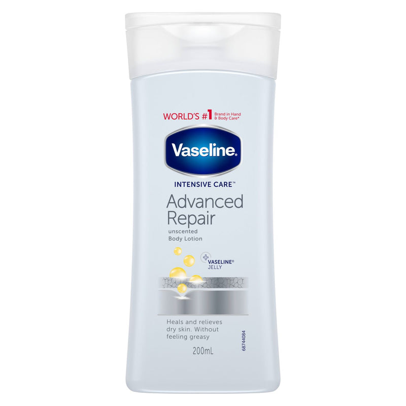 Vaseline Advanced Repair Body Lotion Unscented 200ml (British brand)