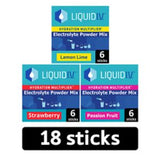 Liquid I.V. Hydration Multiplier Electrolyte Powder Mix Variety Pack 18 Sachets