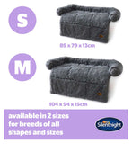 Silentnight Calming Sofa Protector Pet Bed Grey Small (British brand)