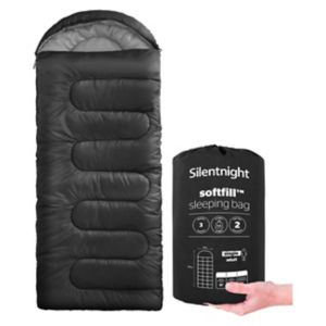 Silentnight Adult Sleeping Bag Black (British brand)