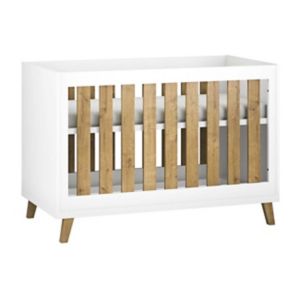 Little Acorns Siriana Cot Bed White Oak Frame, UK version