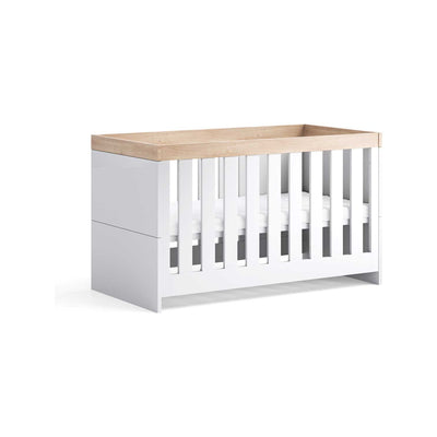Little Acorns Burlington Cot Bed White Oak Baby Cot Bed