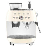 SMEG Espresso Coffee Machine with Grinder Cream (British brand)