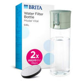 Brita Vital Water Filter Bottle Light Green 600ml with 2 Filters