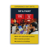 Sip and Paint Gift Experience Art Workshop Class for Two People