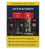 Let's Play Darts experience gift interactive session, UK version