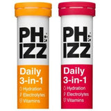 Phizz Orange Mixed Berry 3-in-1 Hydration Electrolytes Vitamins Effervescent Tablets Bundle 40 Tablets