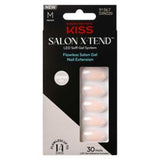 KISS Salon X-Tend Nails Solid Pink Medium Almond Gel Extensions 34 Ct