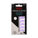 KISS Salon X-Tend Gel Nails Solid Lavender Coffin Long 34 Ct