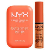NYX Buttermelt Blush and Butter Gloss Lip Gloss Duo Pack 5g 8ml