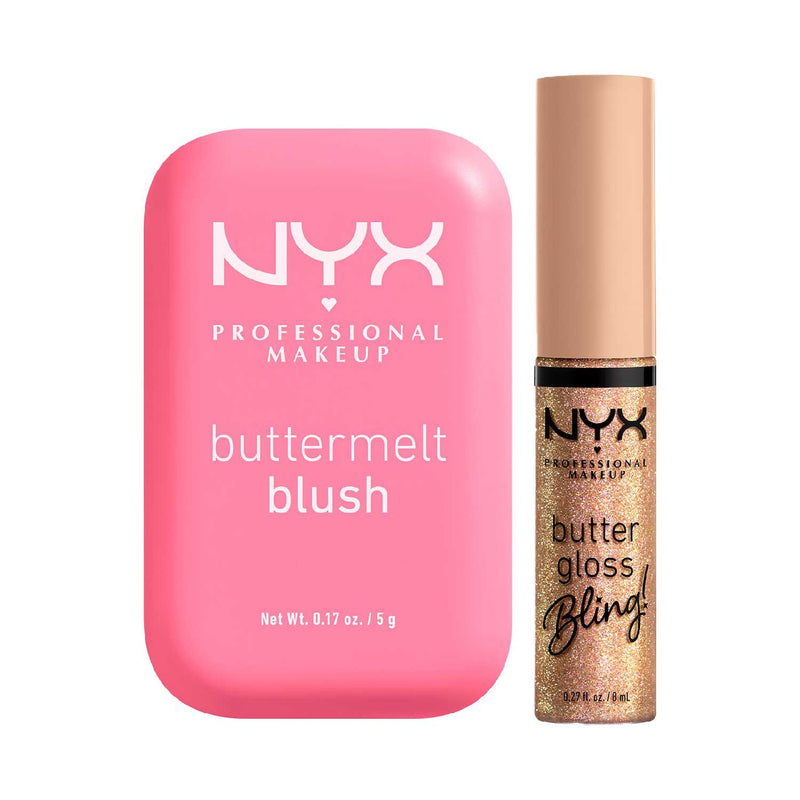 NYX professional makeup blush and lip gloss set, imported from the UK