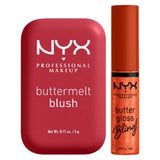 NYX Professional Makeup Buttermelt Blush and Buttergloss Lip Gloss Duo Set