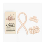 Silver Cloud Heatless Hair Curler Set Silver Ion Caramel Satin Kit