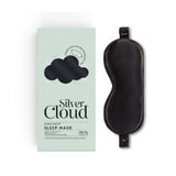 Silver Cloud black satin sleep mask, imported from the UK