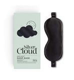 Silver Cloud Black Satin Sleep Mask