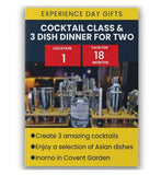 Activity Superstore Cocktail Class 3 Dish Dinner for Two