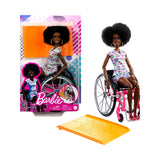 Barbie Wheelchair Doll Black Hair Fashionista