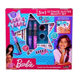 Barbie 3 In 1 Ultimate Beauty Set Glitter Kit for Kids