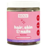 SOLV Hair Skin Nails Gummies Blueberry Raspberry Flavour Supplement 151g