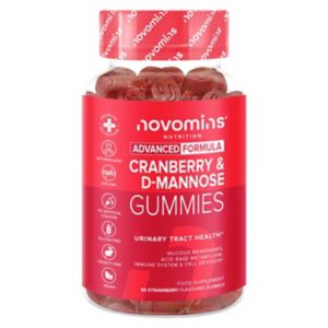 Novomins cranberry gummy vitamins strawberry 60 pack, imported from the UK