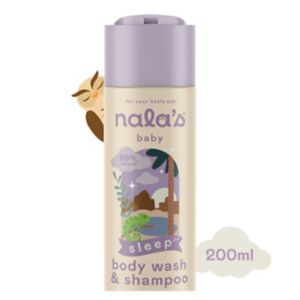 Nala's baby body wash shampoo sleep 200ml, imported from the UK