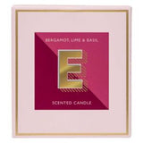 Landon Tyler Alphabet Candle Letter E Bergamot Lime Basil Scented Candle 140g