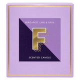 Landon Tyler Alphabet Candle Letter F Bergamot Lime Basil Candles 140g