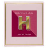 Landon Tyler letter H candle bergamot lime basil 140g, UK version