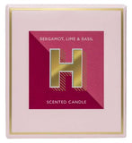 Landon Tyler Alphabet Candle Letter H Bergamot Lime Basil 140g