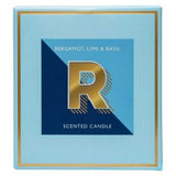 Landon Tyler Letter R Candle Bergamot Lime Basil 140g Wax