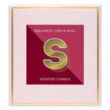 Landon Tyler Alphabet Candle Letter S Bergamot Lime Basil Candle 140g