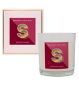 Landon Tyler Letter S candle Bergamot Lime Basil 140g, imported from the UK