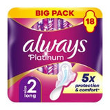 Always Platinum Long Size 2 Sanitary Pads With Wings - British product
